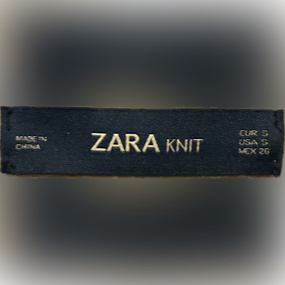 ZARA- tan cardigan blk trim - Picture 6 of 6